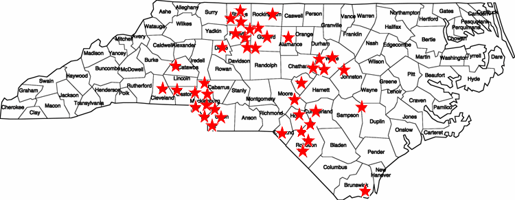 Map of NC counties